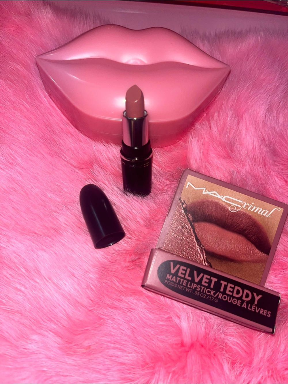 MAC Cosmetics mini Velvet Teddy Matte Lipstick - Nude Brown